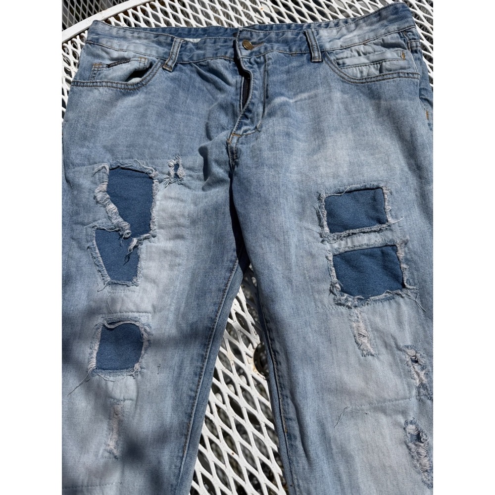 DOLCE & GABBANA MEN'S Skinny Leg Jeans 100% COTTON ITALY 38 DISTRESSED